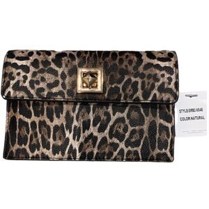 Sondra Roberts Animal Print Clutch NWT